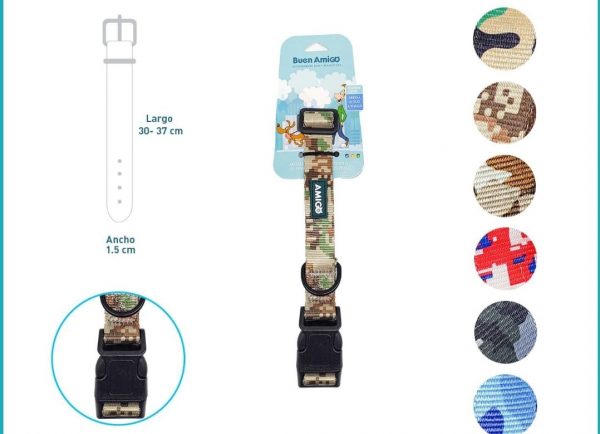collar para perros nylon talla S