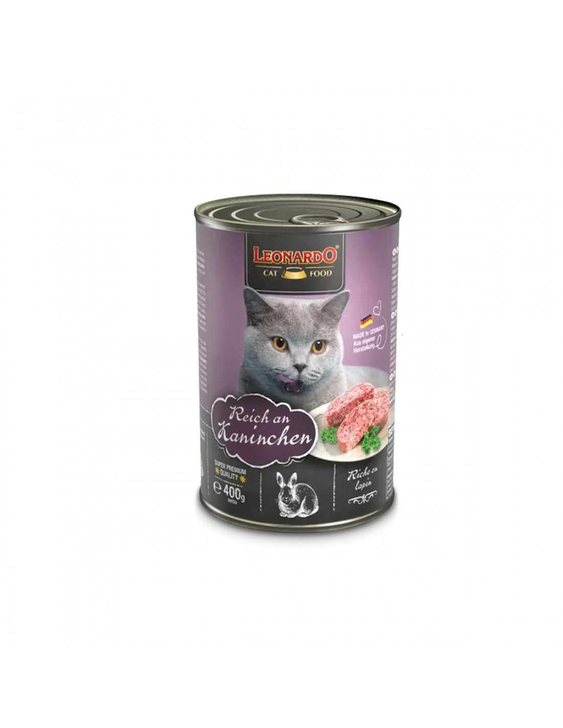 leonardo gato Lata Conejo 400gr