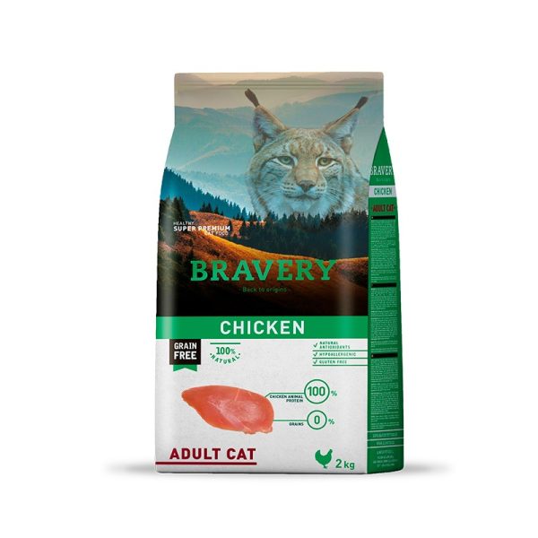 Bravery gato  pollo 2kg