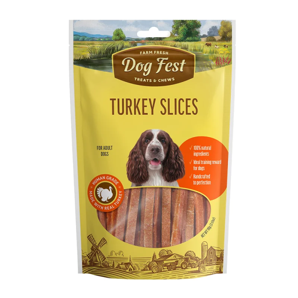 snacks dog fest rebanadas de pavo 90gr