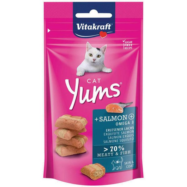 vitakraft cat yums  salmon y omega 3 40gr