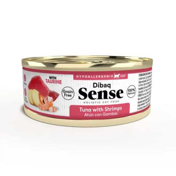 sense gato lata atún y camarón 70gr