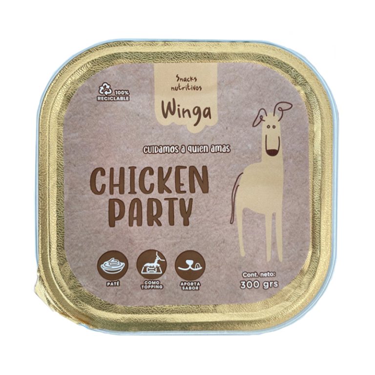 Winga Winga perro Chicken Party 300gr - Happy Mascota