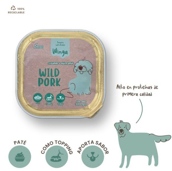 Winga perro Wild Pork 300gr