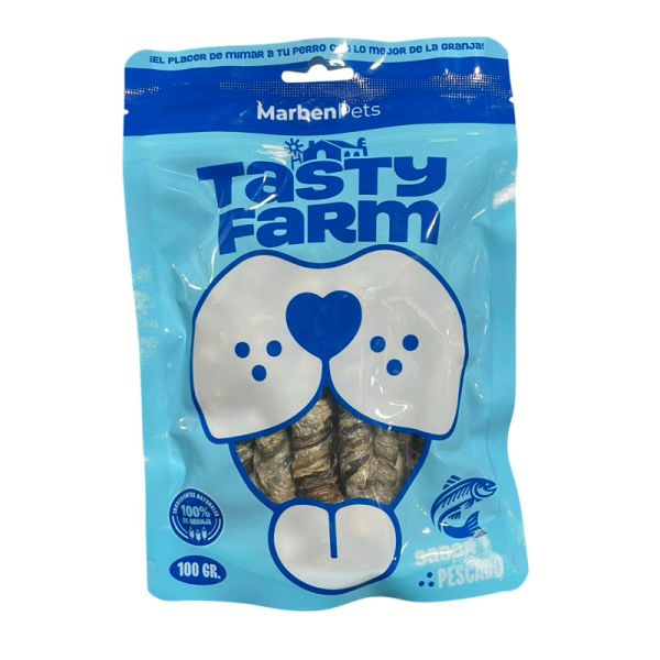 Snack tasty farm Palo de carnaza envuelto en pescado 100gr