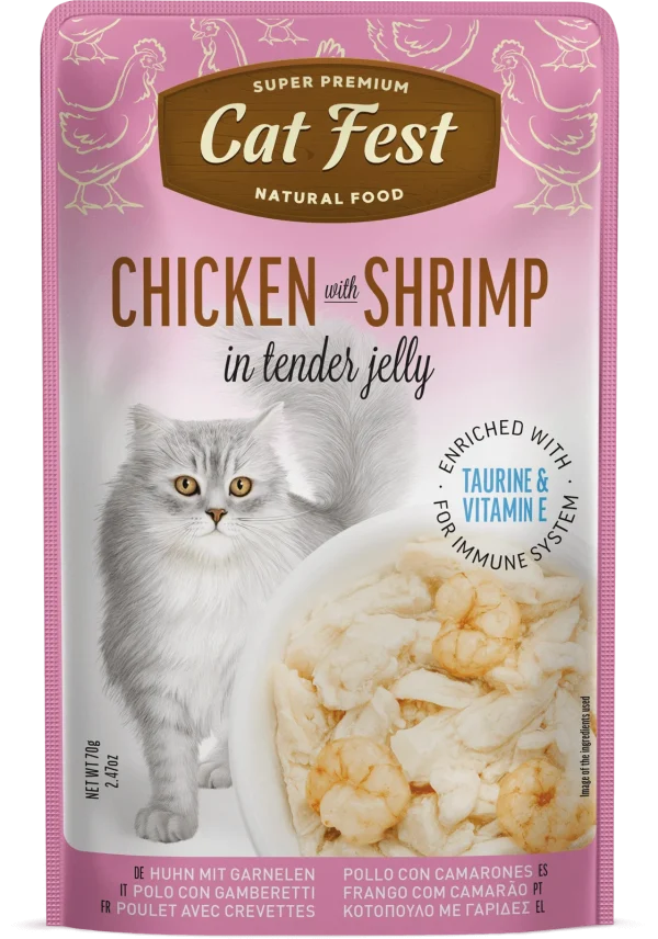 CatFest Pouch Pollo Camaron 70gr