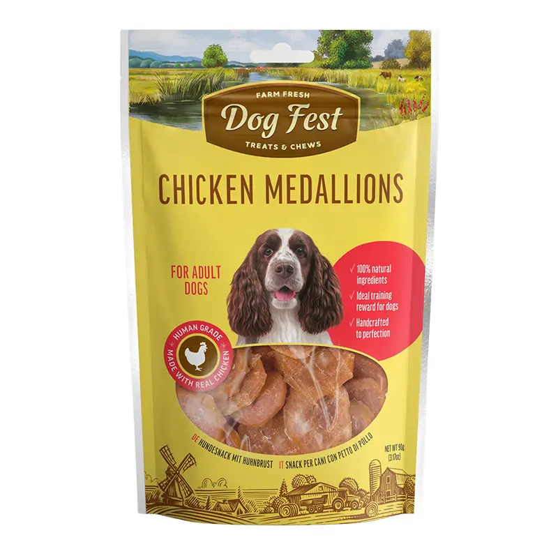 snack dogfest  Pollo Medallones 90gr