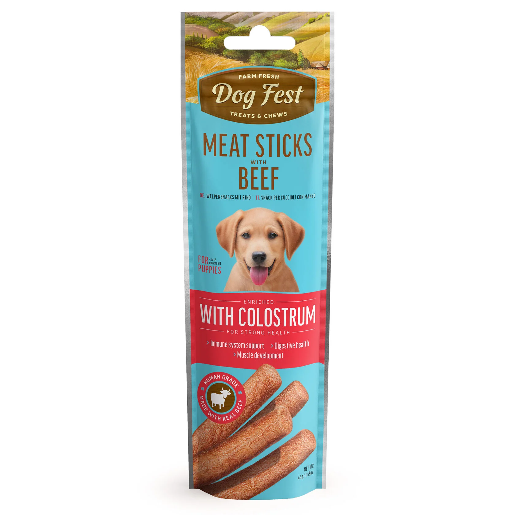 dogfest stick  Barra de Carne de Res con Calostro 45gr