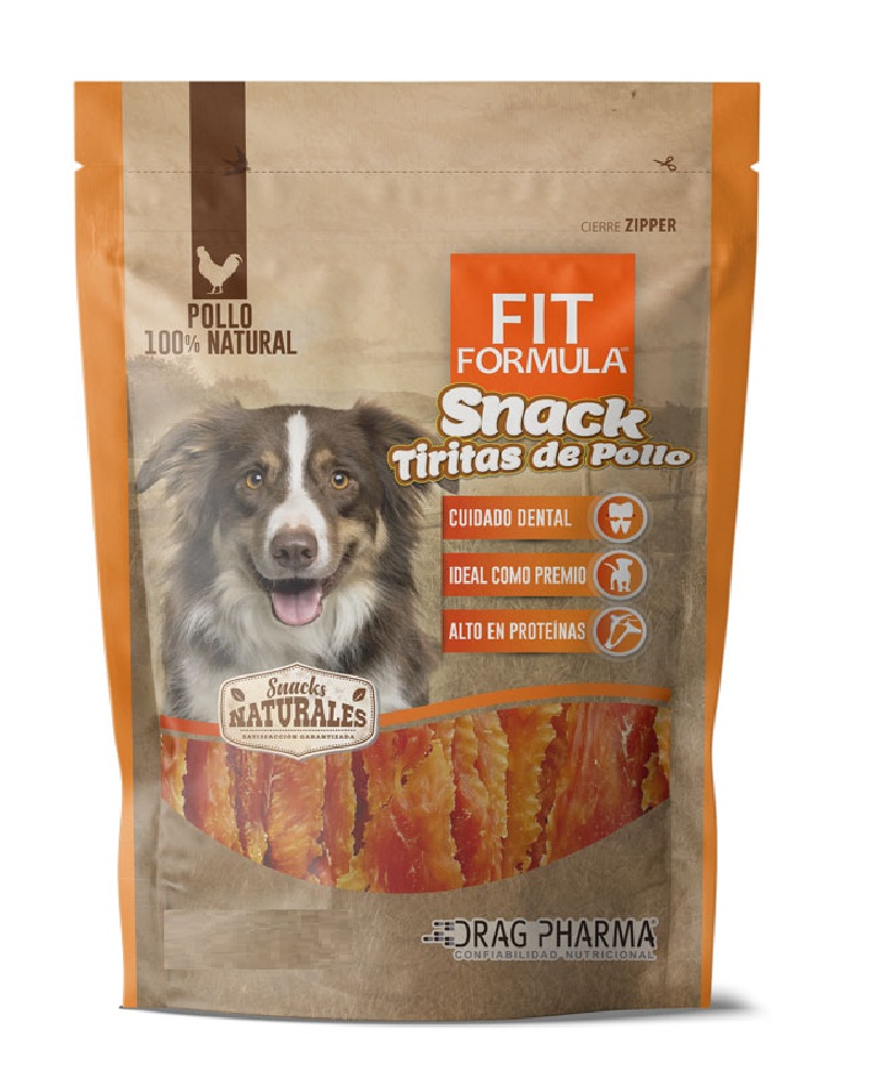 fit formula  snack perros tiritas de pollo 100gr
