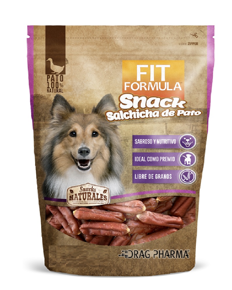 snack fit formula perros salchicha de pato 100gr