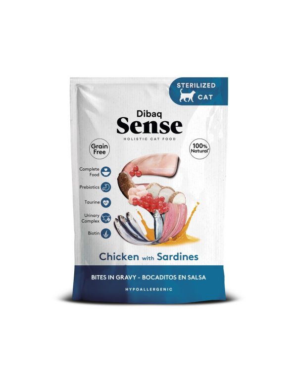 Sense Snack pouch Gato Pollo Sardina 100gr - Happy Mascota