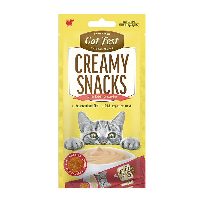 catsfest Creamy Snacks Carne y Caviar 40gr