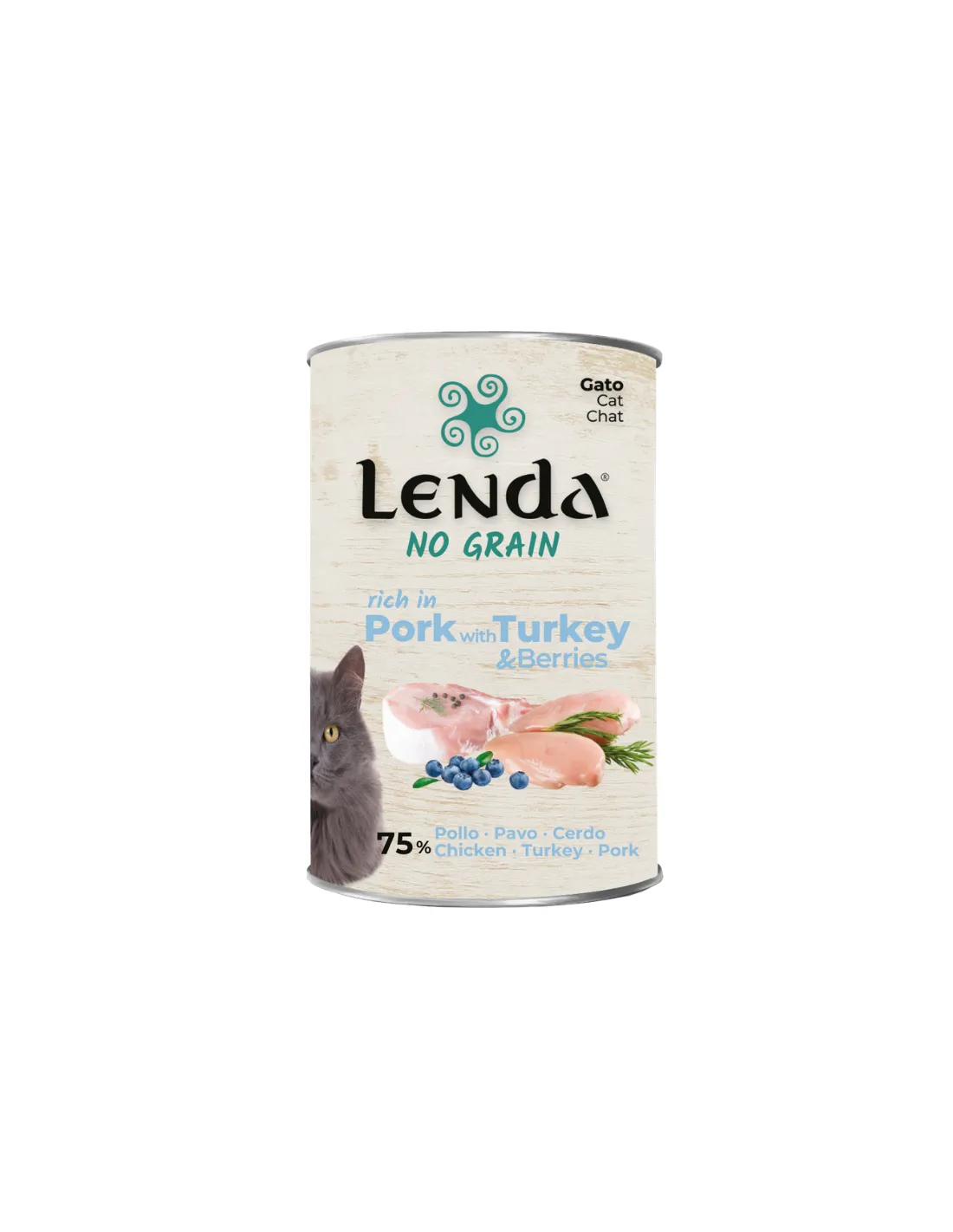 Lenda Lata Gato Pavo Cerdo y Arandanos 400gr
