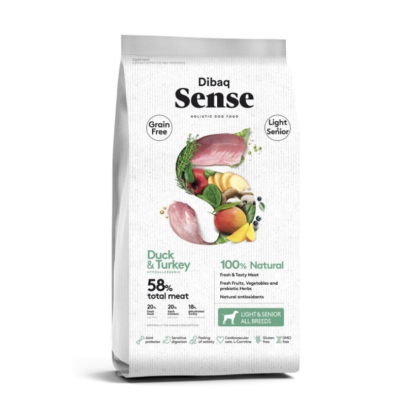 Dibaq Sense Pato y Pavo Light Senior 12 Kg