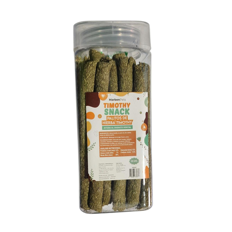 Snack timothy  Palitos De Hierba Timothy 25 uds