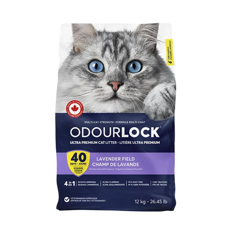 Arena para gatos  Odour Lock 12 kg Lavanda
