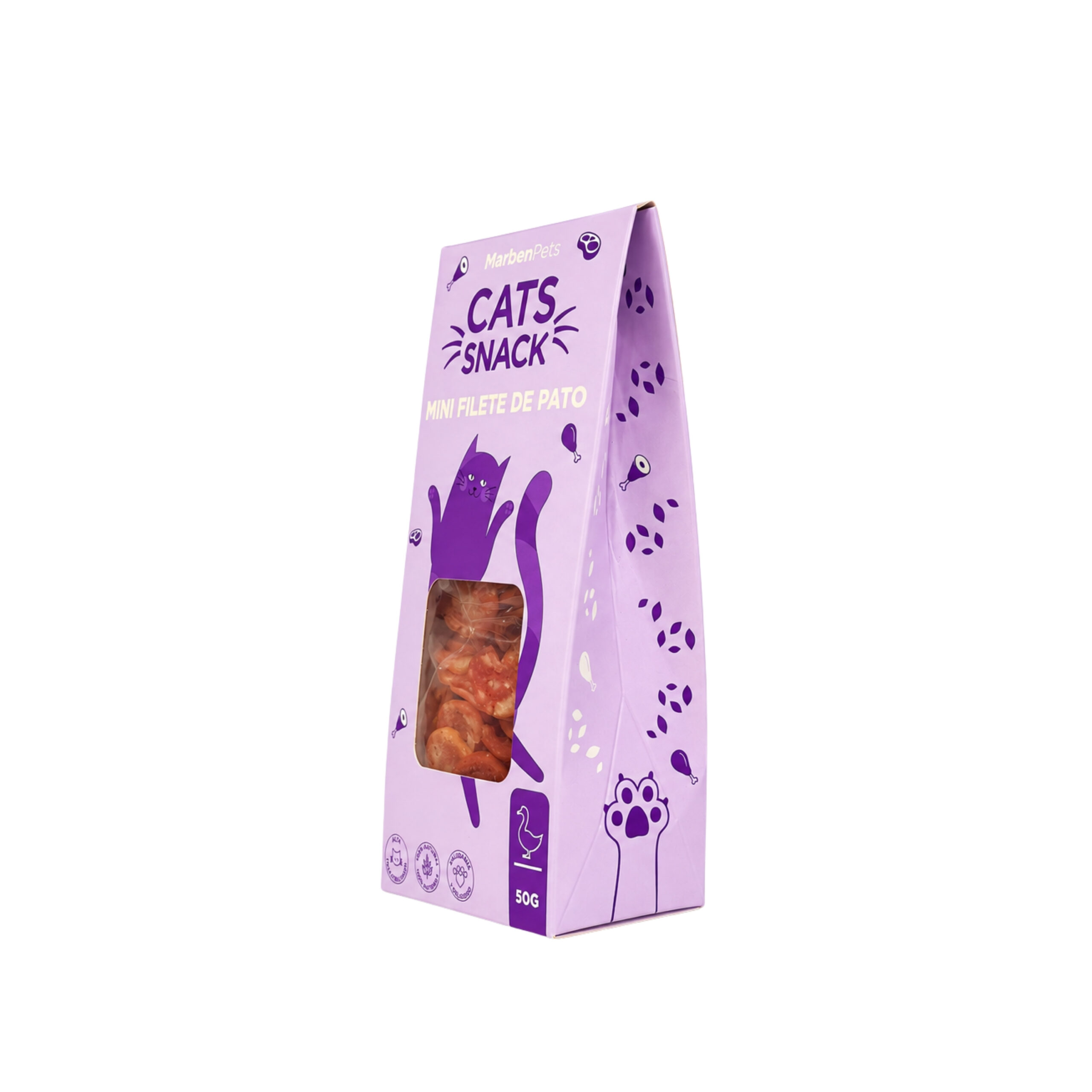 cats snack mini filetes de pato con bacalao 50gr - Imagen 3