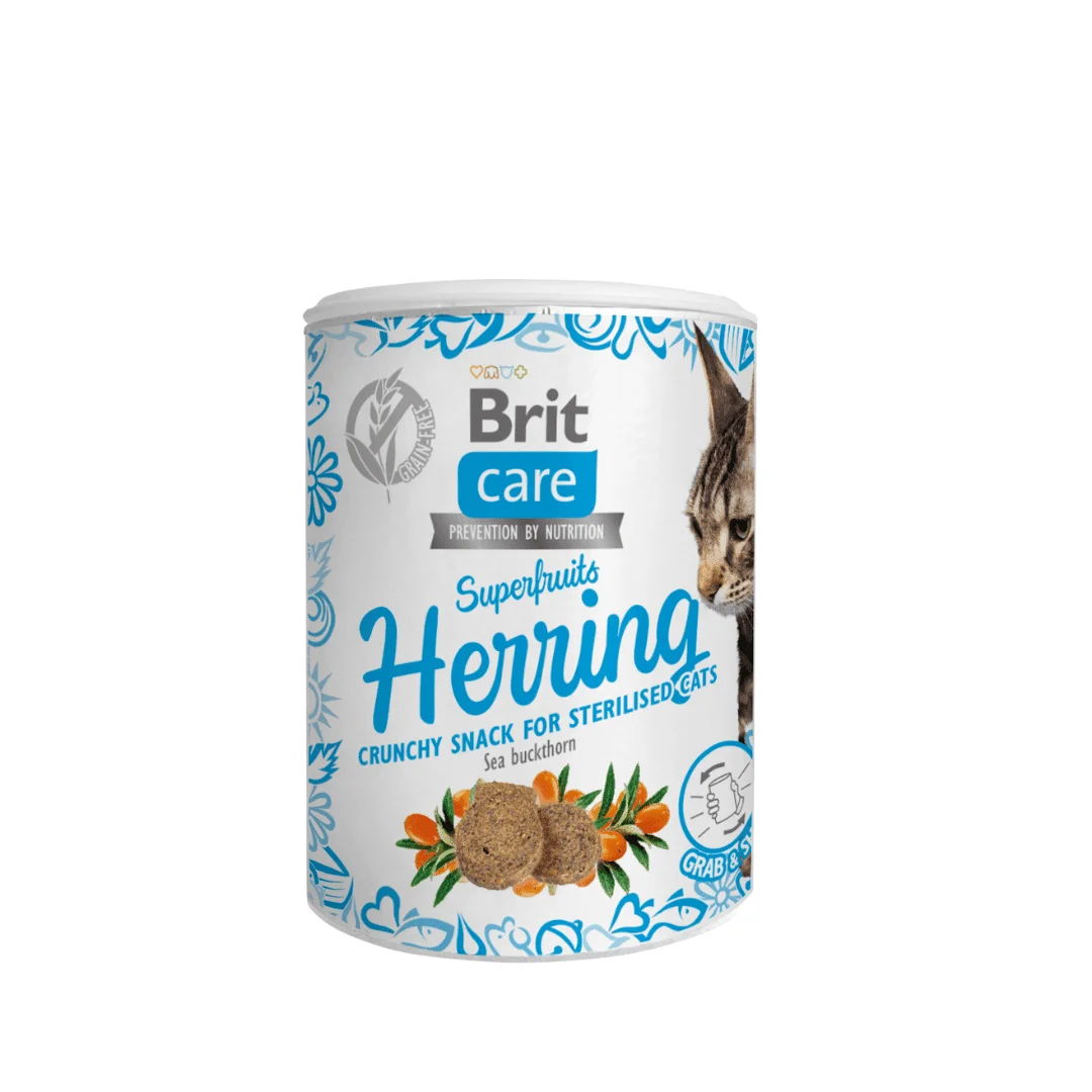 Brit care snack gato Superfruits Herring Sterilized 100g