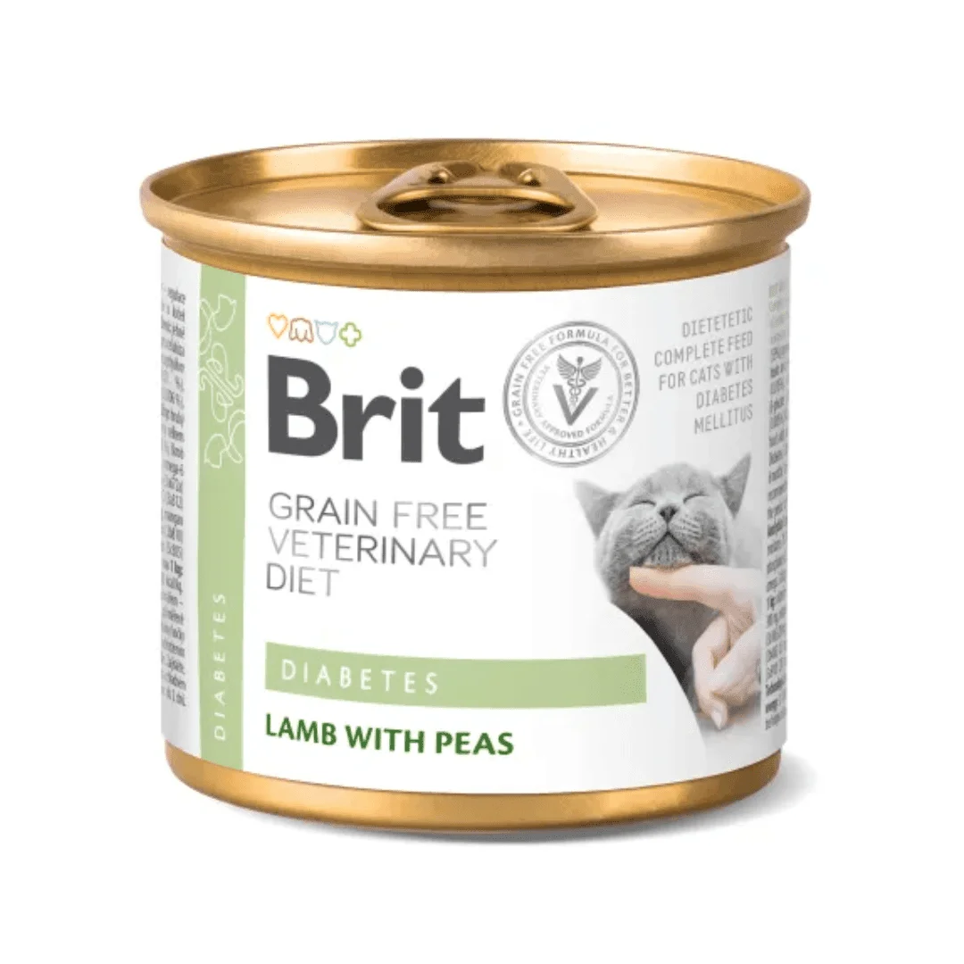Brit GF Veterinary Diet Gato Lata Diabetes 200g