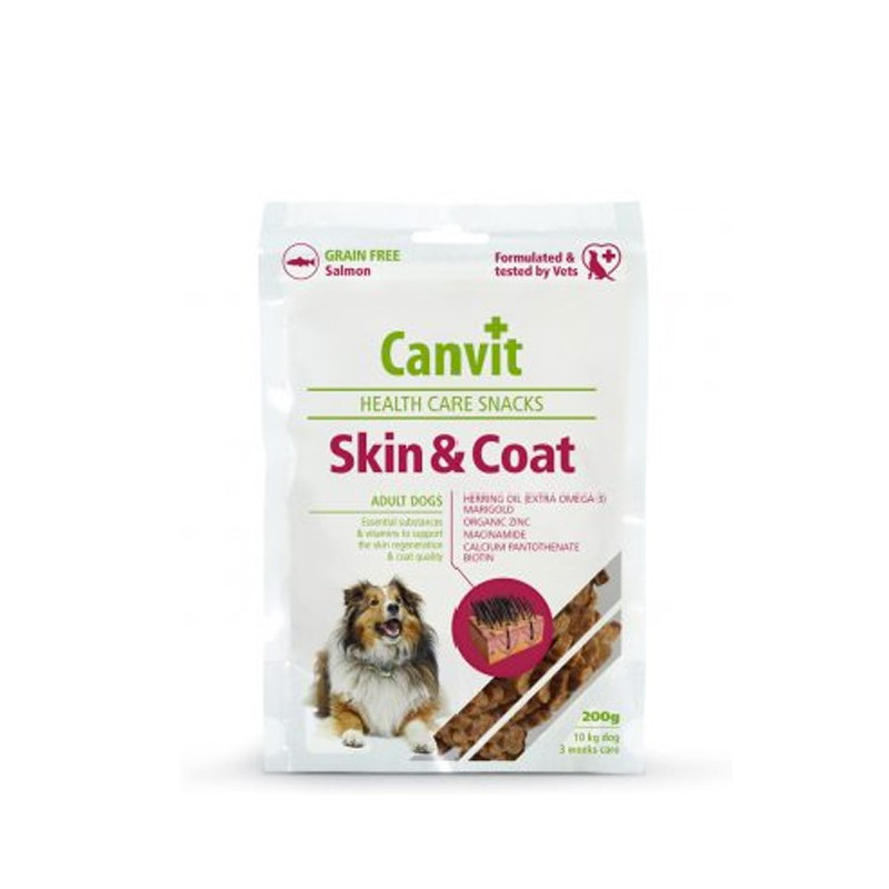 snack perro Canvit skin Coat 200gr