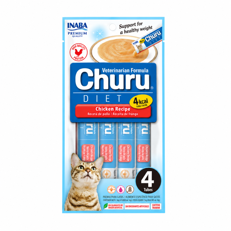 Churu gatos Diet Pollo 4unidades 56gr